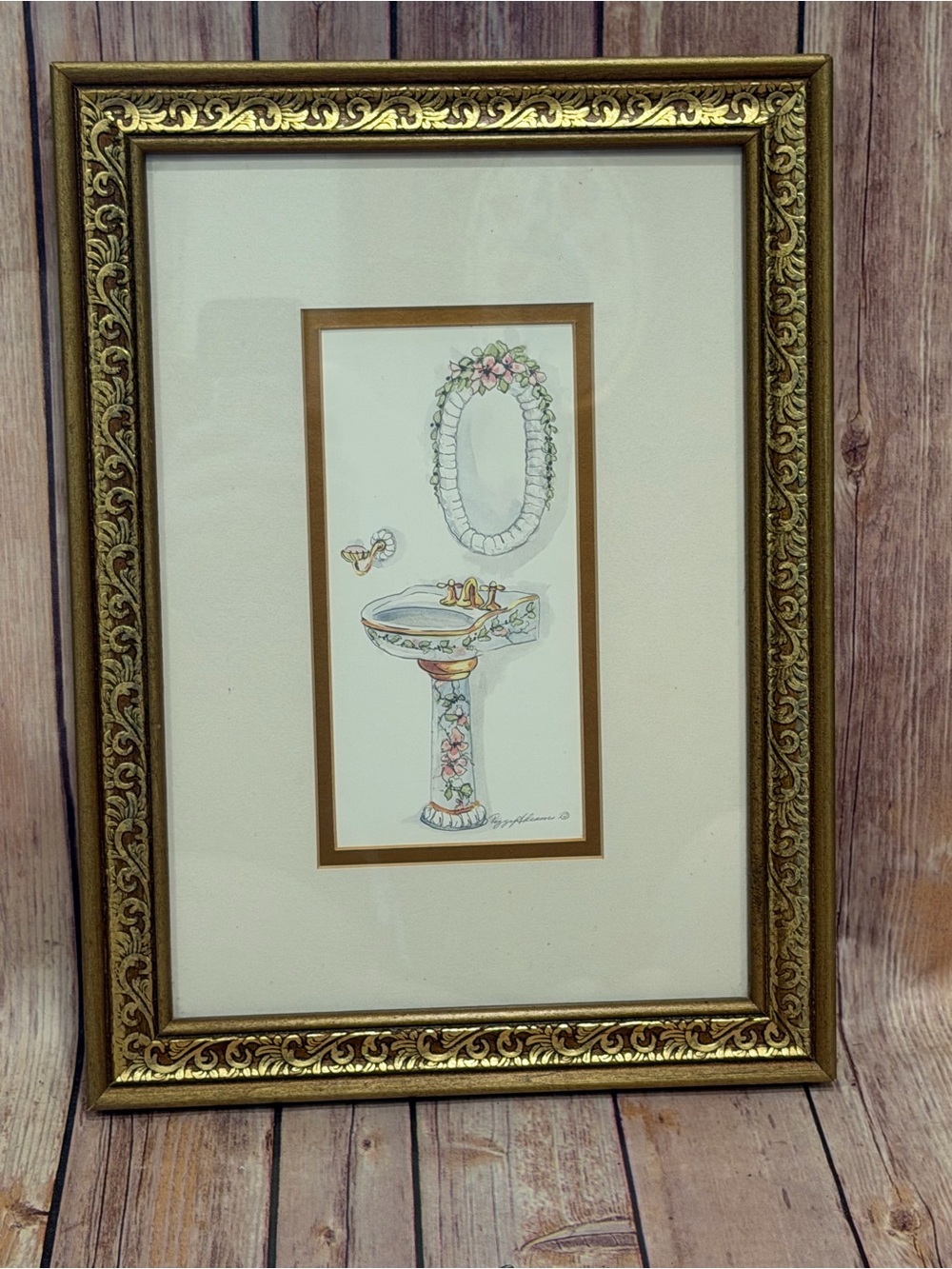 Vintage Peggy Abrams Bathroom Art Print
